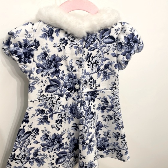 Janie and Jack - Short sleeve faux fur trim dress - Picture 2 of 3